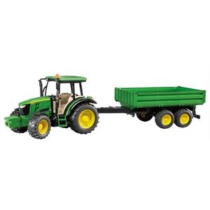 John Deere 5115M met trailer Bruder test