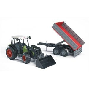 Claas Nectis 267 F + chargeur + remorque Bruder test