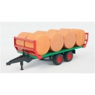 Balentransporter met 8 ronde hooibalen Bruder