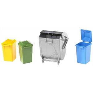 4 Containers poubelles Bruder test