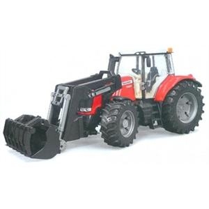 Massey Ferguson 7600 met voorlader Bruder test