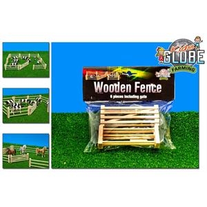 Barrire en bois (6 pices) +porte 1:32 Kids Globe test