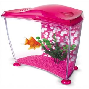 Ma Goldfish Plastiek Aquarium Kit 6,7L Roze 33X20X test